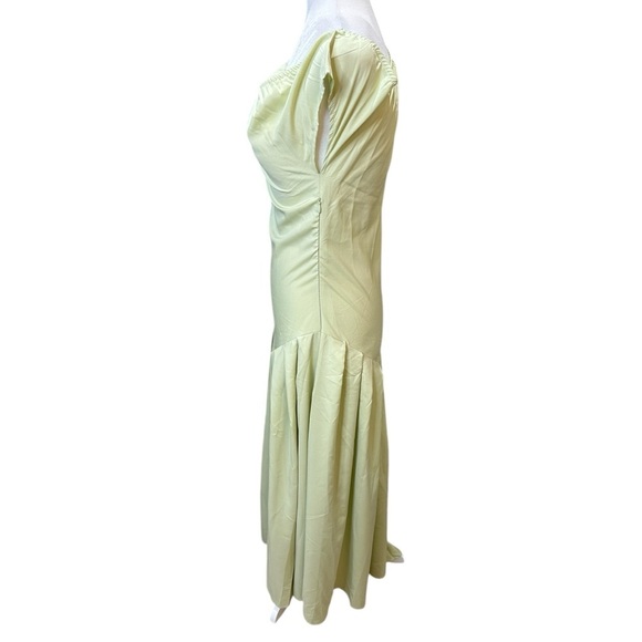 LEMALAYA Elegant one-shoulder Asymmetrical Dress Light Green Size XL - Picture 2 of 4